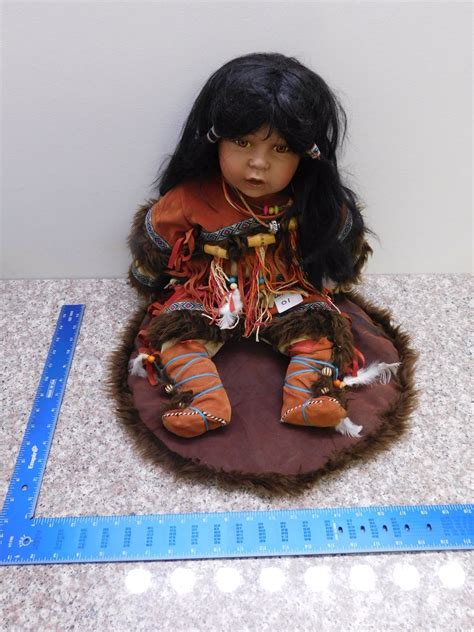 Cathay Collection Native American Doll 16 Porcelain