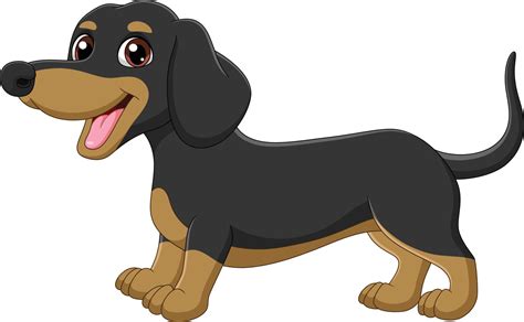 Cartoon Funny Purebred Dachshund Dog 5332403 Vector Art At Vecteezy
