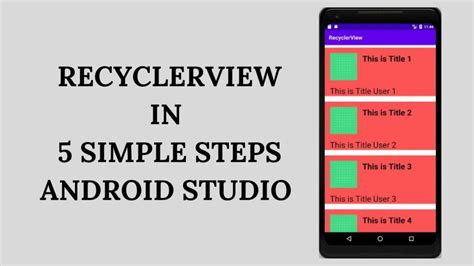 Android RecyclerView In Simple Steps In Android Studio