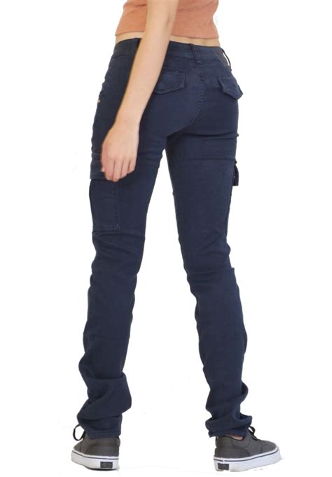 New Womens Ladies Slim Fitted Stretch Combat Jeans Pants Skinny Cargo Trousers Ebay