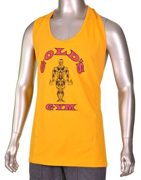 Stringer Tank Top By Gold S Gym Colour Yellow