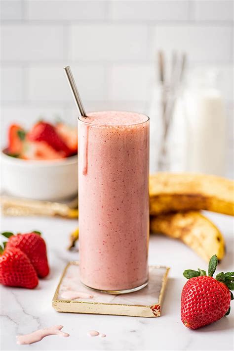 Strawberry Banana Ice Cream Milkshake Recipe