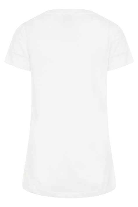White Cotton Easy T Shirt Long Tall Sally