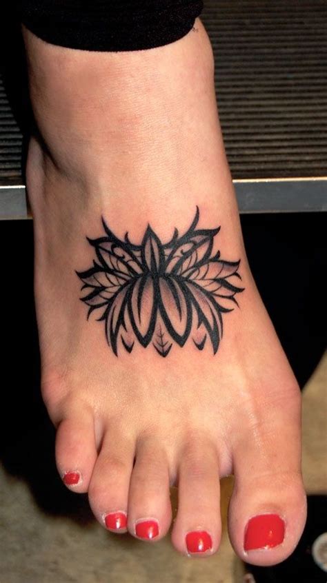 Tribal Lotus Tattoo Tattoos For Women Flowers Foot Tattoos For Women