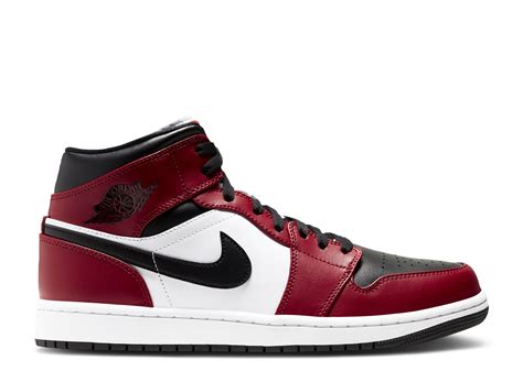 オンライン Nike Air Jordan 1 Mid Chicago Black Toeの ブラックカ