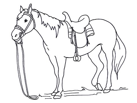 Free and Printable Horse Color Pictures | Activity Shelter