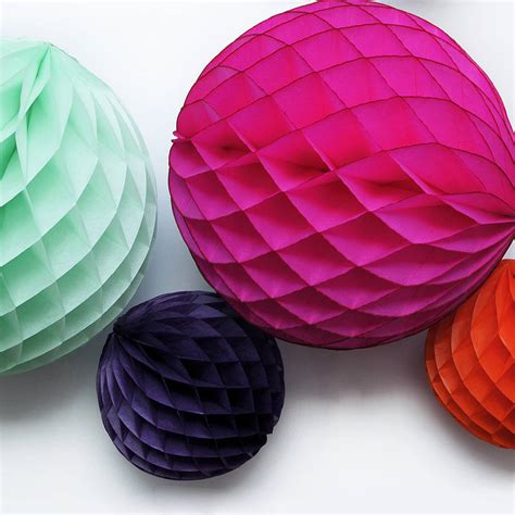 Tissue Paper Honeycomb Ball Decoration By Peach Blossom