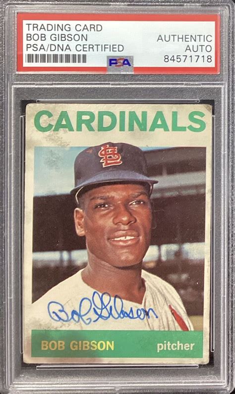 Bob Gibson Autographed Memorabilia Signed Photo Jersey Collectibles