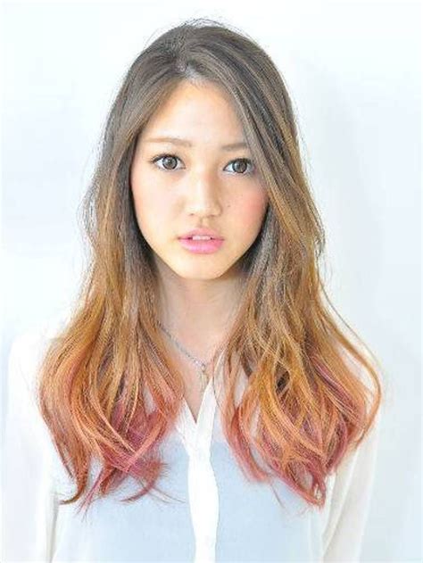 Ombre Long Japanese Hairstyles Hairstyle Design Ideas Japanese