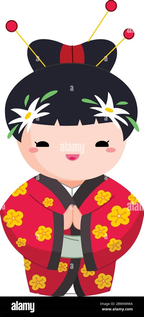 Beautiful Japanese Girl Stock Vector Images Alamy