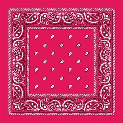 Hot Pink Paisley Bandana Single Piece 22x22 Paisley Pattern Play