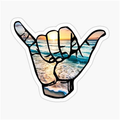 Decals And Stickers Hang Loose Sticker Shaka Life Beach Ocean Laptop Cup