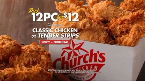Church sr., on april 17, 1952, in san antonio. Church's Chicken 12 Pieces for $12 TV Commercial, 'You ...