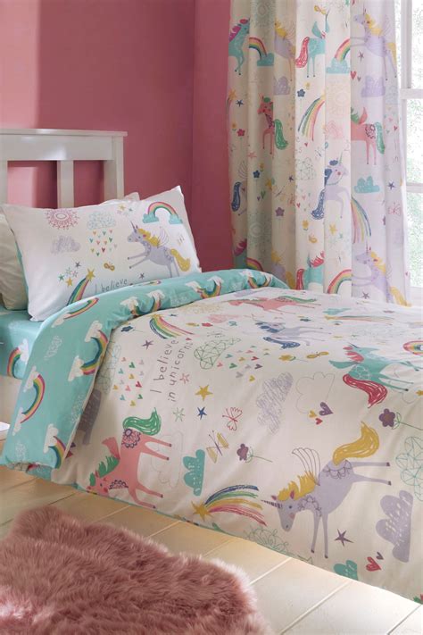 Buy Rainbow Unicorn Duvet Cover And Pillowcase Set By Bedlam From The