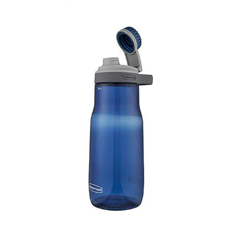 Contigo Nautical Blue Plastic Chug Water Bottle Bpa Free 32 Oz
