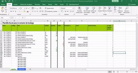 Descargar Plantilla Excel Para Inventario De Bodega Formatos Plantillas Programas Y Base De