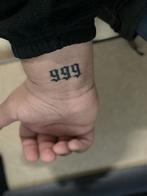 My 999 Tattoo Rjuicewrld
