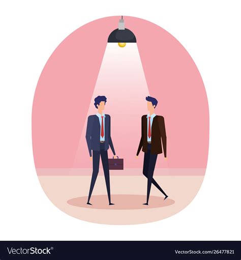 Elegant Businessmen In Workplace Characters Vector Image