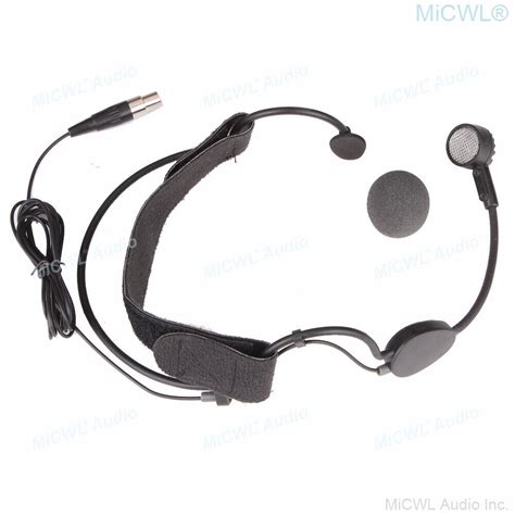 Black Me3 Big Dynamic Microphone Headset For Shure Wireless 4pin Mini