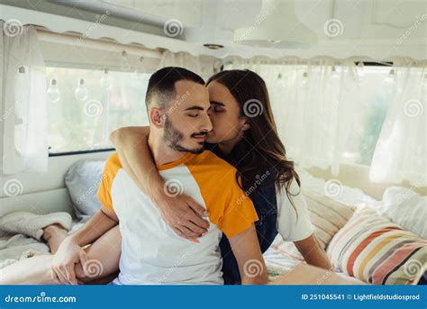 Gay Man With Long Hair Hugging Stock Image Image Of Bonding Gender 251045541