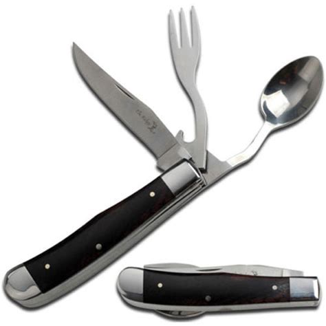 Elk Ridge Multitool Pocket Knife W Fork And Spoon Utensil Camping Knife