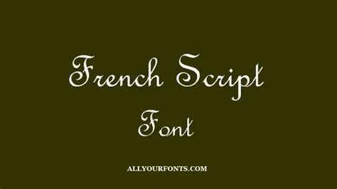 French Script Font Download All Your Fonts