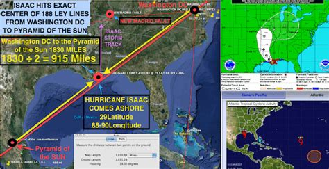Hurricane Isaac Comes Ashore Exact Center Of 188 Ley Lines