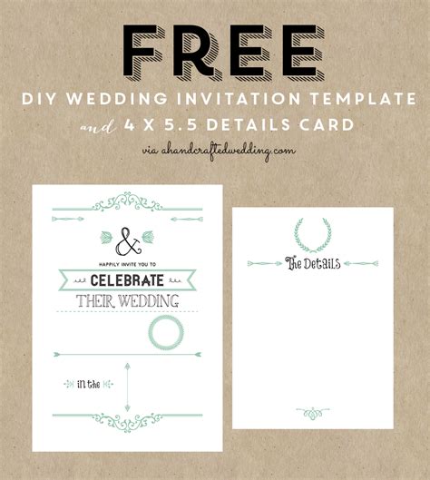 Free Printable Wedding Invitation Template Free Wedding Invitation