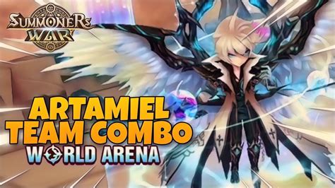 Artamiel Team Combo In World Arena Summoners War Youtube
