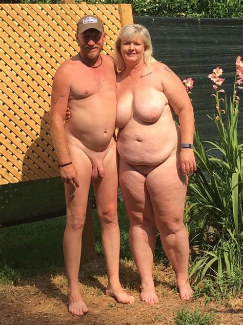 Older Nudist Couple Beach