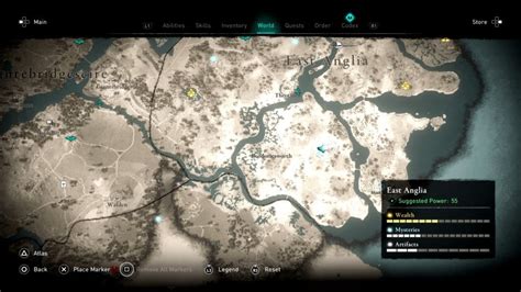 East Anglia Hoard Map Guide Assassins Creed Valhalla