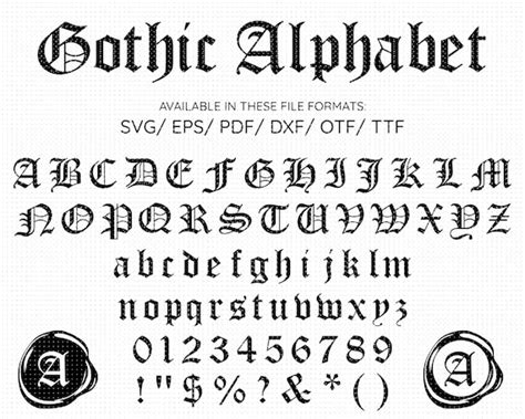 Old English Monogram Svg Font Gothic Letters Svg Dxf Eps