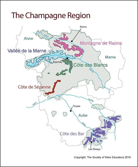 Champagne France Wine Region Map Map