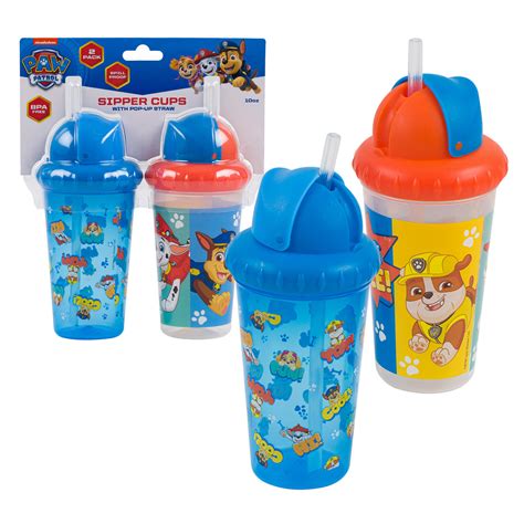 Wholesale Paw Patrol 2pk Sippy Straw Cup 10oz Multi Color