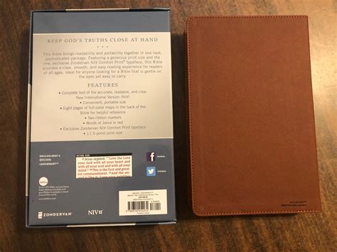 Personalized Niv Large Print Personal Size Bible Brown Leathersoft