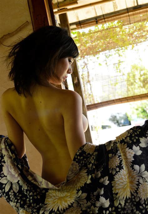 Yoshikawa Aimi Highres Jav 1girl Asian Back Backboob Breasts Brown Eyes Brown Hair Day
