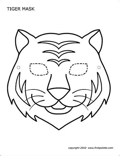 A Tiger Mask Is Shown In The Shape Of A Face