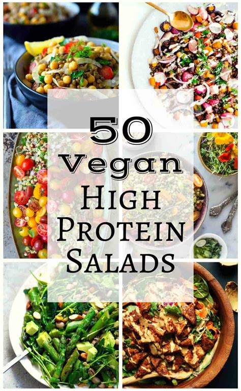 50 Vegan High Protein Salads The Stingy Vegan