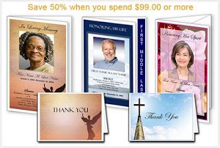 Share the story of your loved one's life with custom prayer cards for their funeral service. Obituary Template: Get 50% off Obituary Program Templates