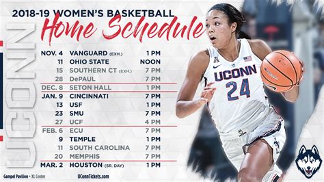 Printable Schedule For Uconn Women S Basketball Freeprintabletm Com Freeprintabletm Com
