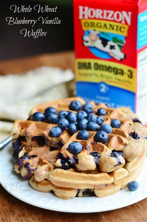Whole Wheat Blueberry Vanilla Waffles Will Cook For Smiles Yummy