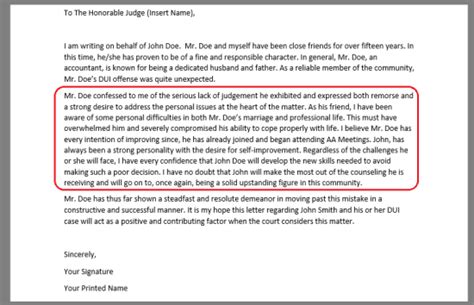 Free Character Reference Letter For Court Template Samples Pdf