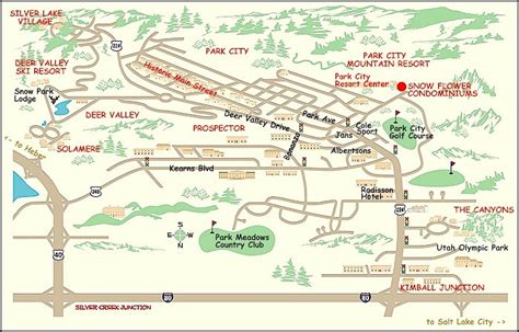 Park City Utah Map Ski Resorts Minimalistisches Interieur