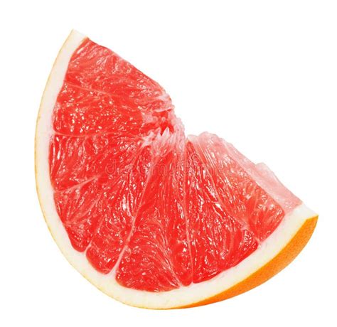 Grapefruit Slice Isolated On White Background Stock Image Image Of