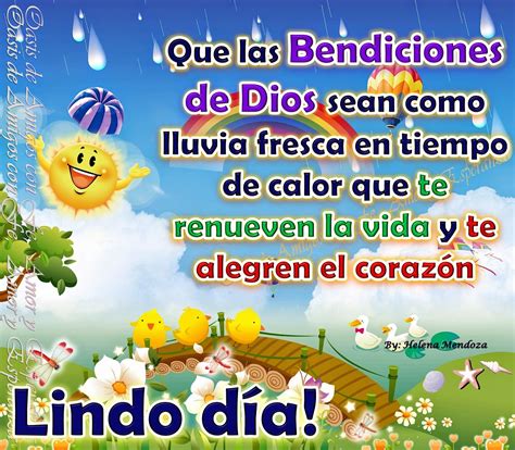 Detalló que los cielos por la. FELIZ DÍA A LA VIDA: Las Bendiciones de Dios sean como lluvia