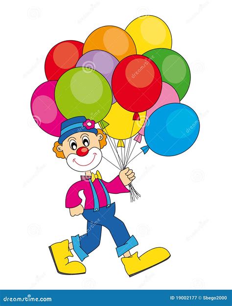 Clown Mit Ballonen Vektor Abbildung Illustration Von Jongleur