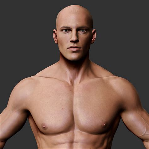 Realistic Male Body 3d Max Character Model Sheet 3d Model Character Images