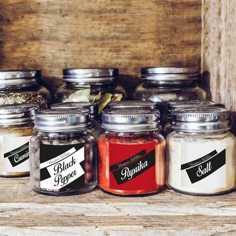 Spice Labels Set Customizable Printable Set Of 24 Spices Etsy Uk