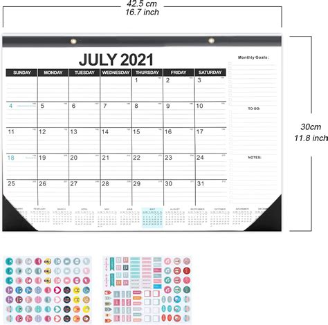 Buy Deringo Large Academic 2021 2022 Desk Calendar 18 Months Desk Pad
