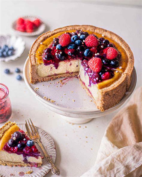 Baked Vegan Cheesecake With Berries Recipe Cart